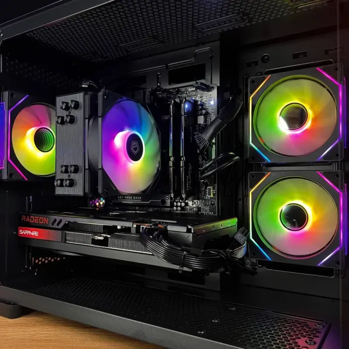 Збірка на замовлення: ігровий ПК AeroCool P300C-G-BK-v1 Black Tower / AMD Ryzen 7 7700 (8 (16) ядер по 3,8 - 5,3 ГГц) / 32 ГБ DDR5 / 1000 ГБ SSD M.2 / AMD Radeon RX 7800 XT, 16 GB GDDR6, 256-bit / 850W - зображення 4