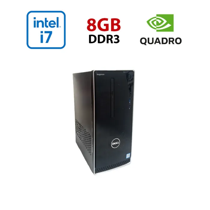 Ігровий ПК Dell Inspirion 3650 / Intel Core i7-6700K (4 (8) ядра по 4,0 - 4,2 ГГц) / 8 ГБ DDR3 / 256 ГБ SSD / nVidia Quadro K2200, 4 ГБ GDDR5, 128-біт / Wi-Fi+Bluetooth / DVD / Win 10 Home Lic б/в - зображення 1