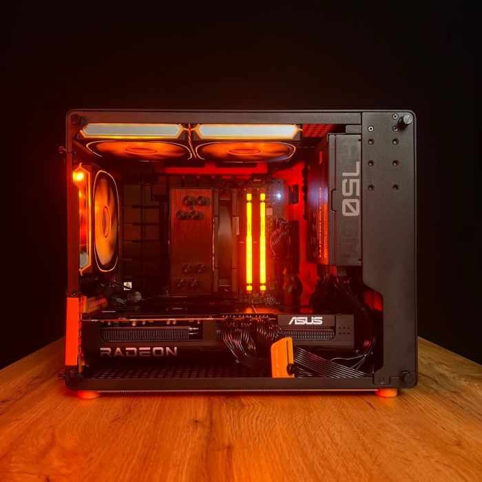 Збірка на замовлення: ігровий ПК Jonsbo Z20 Black/Orange Tower / AMD Ryzen 7 7700 (8 (16) ядер по 3,8 - 5,3 ГГц) / 32 ГБ DDR5 / 1000 ГБ SSD M.2 / AMD Radeon RX 9070 XT, 16 GB GDDR6, 256-bit / 750W - зображення 8