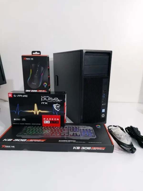 Робоча станція HP Z240 Workstation Tower / Intel Core i7-6700 (4 (8) ядра по 3.4 - 4.0 GHz) / 16 GB DDR4 / 256 GB SSD M.2 + 512 GB SSD / AMD Radeon RX 570, 4 GB GDDR5, 256-bit б/в - зображення 2