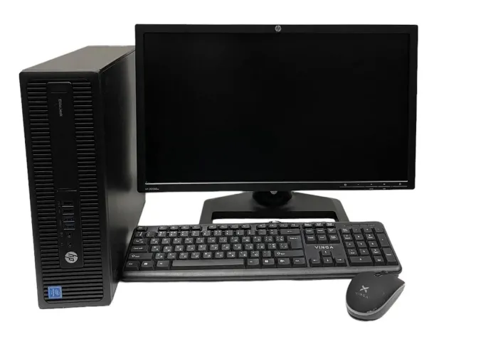 Комплект ПК: HP EliteDesk 800 G2 SFF / Intel Core i3-6100 (2 (4) ядра по 3.7 GHz) / 16 GB DDR4 / 500 GB HDD / Intel HD Graphics 530 + Монітор HP ZR2240w / 22" (1920x1080) TN / VGA, DVI, HDMI, DisplayPort, USB б/в - зображення 3
