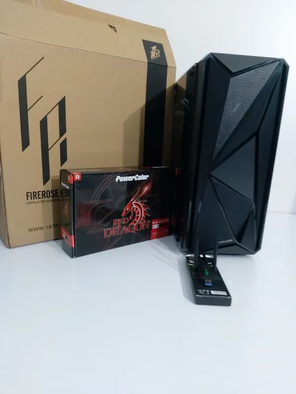 Ігровий ПК 1stPlayer F4 FireRose Tower / Intel Core i5-7400 (4 ядра по 3.0 - 3.5 GHz) / 16 GB DDR4 / 256 GB SSD + 500 GB HDD / AMD Radeon RX 580, 8 GB GDDR5, 256-bit / 600W б/в - зображення 7