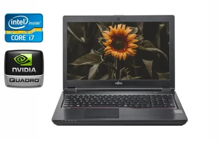 Мобільна робоча станція Б-клас Fujitsu Celsius H780 / 15.6" (1920x1080) IPS / Intel Core i7-8750H (6 (12) ядер по 2.2 - 4.1 GHz) / 32 GB DDR4 / 512 GB SSD / nVidia Quadro P600, 4 GB GDDR5, 128-bit / HDMI / 4G / Windows 10 б/в - зображення 1