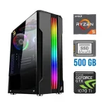 Ігровий ПК AMD Ryzen 5 3600 (6(12) ядер по 3.6-4.2 GHz) NEW / 16GB DDR4 NEW / 500GB SSD NEW / GeForce GTX 1070 Ti, 8GB GDDR5, 256-bit / 500W NEW б/в