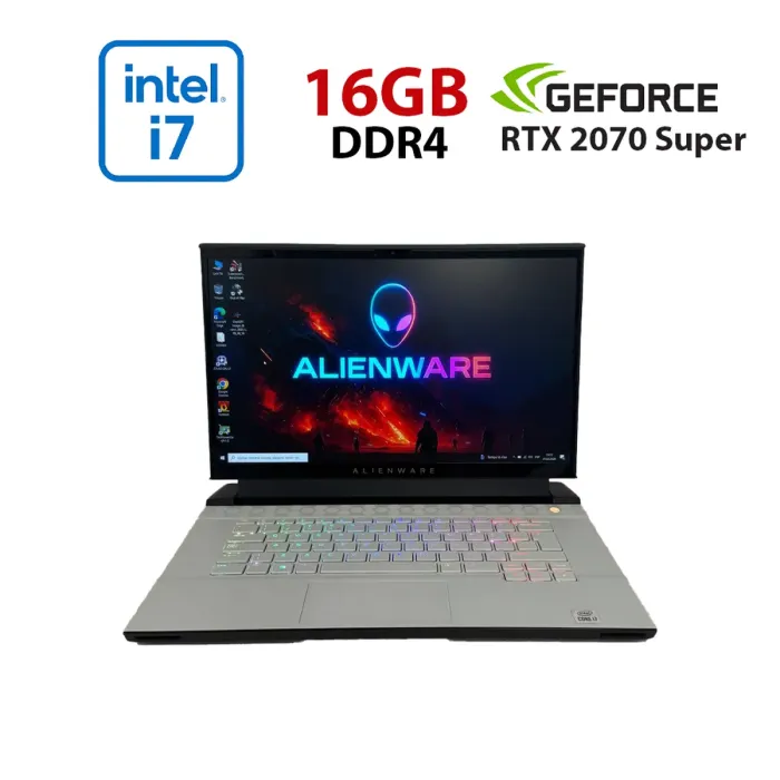 Ігровий ноутбук Б-класу Dell Alienware m15 R3 / 15,6" (1920x1080) IPS / Intel Core i7-10750H (6 (12) ядер по 2,6 - 5,0 ГГц) / 16 ГБ DDR4 / 256 ГБ SSD / nVidia GeForce RTX 2070 Super, 8 ГБ GDDR6, 256-біт б/в - зображення 1