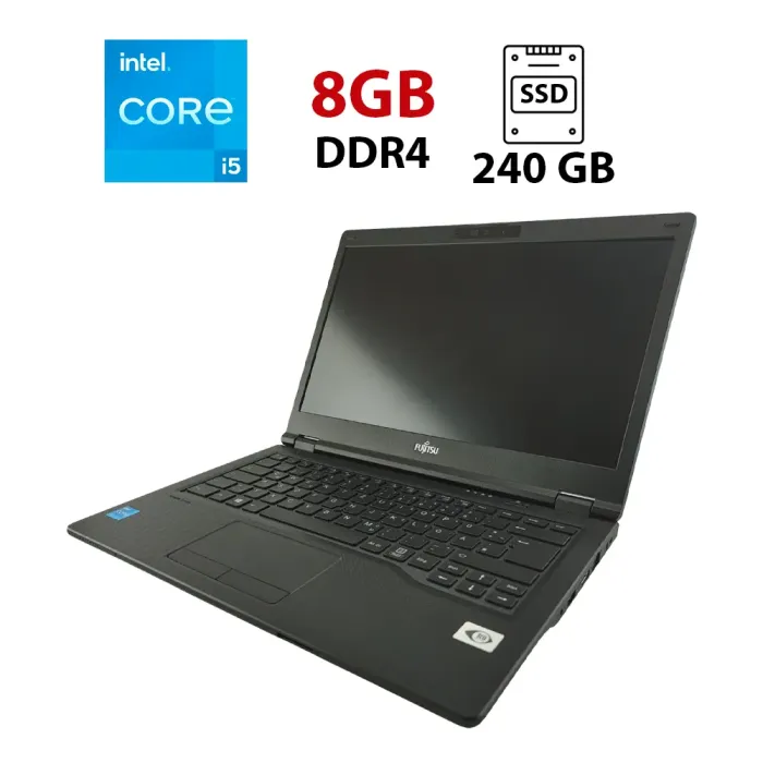 Ноутбук Fujitsu LifeBook E546 / 14" (1920x1080) IPS / Intel Core i5-6200U (2 (4) ядра по 2.3 - 2.8 GHz) / 8 GB DDR4 / 240 GB SSD / Intel HD Graphics 520 / WebCam б/в - зображення 1