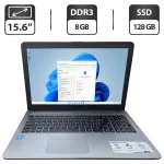 Ноутбук Б-клас Asus R540S / 15.6" (1366x768) TN / Intel Celeron N3050 (2 ядра по 1.6 - 2.16 GHz) / 8 GB DDR3 / 128 GB SSD / Intel HD Graphics / WebCam б/в