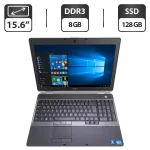 Ноутбук Dell Latitude E6530 / 15.6" (1366x768) TN / Intel Core i5-3230M (2 (4) ядра по 2.6 - 3.2 GHz) / 8 GB DDR3 / 128 GB SSD / Intel HD Graphics 4000 / WebCam / DVD-ROM б/в