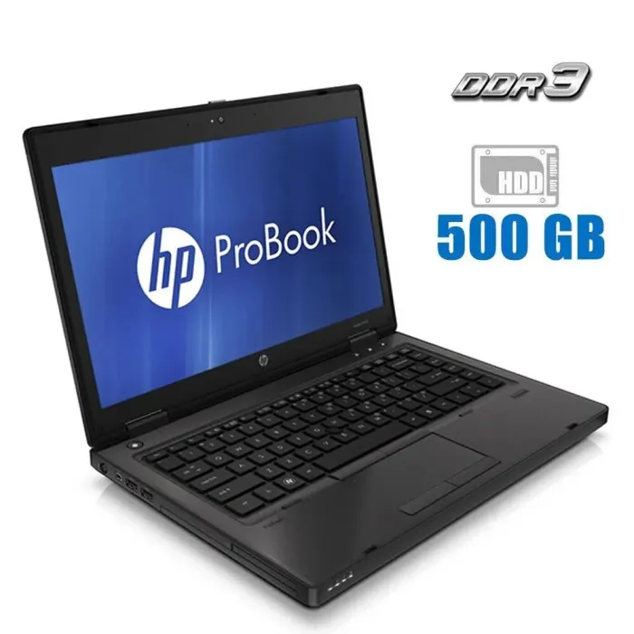 Ноутбук HP ProBook 6460b / 14" (1366x768) TN / Core i3-2310M (2 (4) ядра по 2.1 GHz) / 4 GB DDR3 / 500 GB HDD / HD Graphics 3000 / WebCam / DVD-ROM б/в - зображення 1