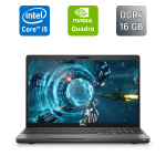 Ноутбук робоча станція Б-клас Dell Precision 3541 / 15.6" (1920x1080) IPS / Intel Core i5-9400H (4 (8) ядра по 2,5 - 4,3 ГГц) / 16 ГБ DDR4 / 512 ГБ SSD / nVidia Quadro P620, 4 ГБ GDDR5, 128-біт / WebCam / TouchID б/в