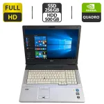 Мобільна робоча станція Fujitsu Celsius H910 / 17.3" (1920x1080) TN / Intel Core i7-2920XM (4 (8) ядра по 2.5 - 3.6 GHz) / 32 GB DDR3 / 256 GB SSD + 500 GB HDD / nVidia Quadro 4000M, 2 GB GDDR5, 256-bit / WebCam б/в