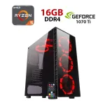 Ігровий ПК Forsage Vinga Orc Tower / AMD Ryzen 5 5500 (6 (12) ядер по 3,6 - 4,2 ГГц) / 16 ГБ DDR4 / 480 ГБ SSD / nVidia GeForce GTX 1070 Ti, 8 ГБ GDDR5, 256-біт