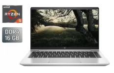 Ультрабук Б-клас HP ProBook 445 G9 / 14" (1920x1080) IPS / AMD Ryzen 5 5625U (6 (12) ядер по 2.3 - 4.3 GHz) / 16 GB DDR4 / 512 GB SSD / AMD Radeon Vega 7 Graphics / WebCam / TouchID / Windows 10 б/в