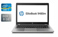 Ноутбук Б-клас HP EliteBook Folio 9480m / 14" (1600x900) TN / Intel Core i7-4600U (2 (4) ядра по 2.1 - 3.3 GHz) / 8 GB DDR3 / 240 GB SSD / Intel HD Graphics 4400 / WebCam / Fingerprint / Windows 10 б/в