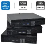 Неттоп Dell OptiPlex 3040 Micro USFF / Intel Core i5-6500T (4 ядра по 2.5 - 3.1 GHz) / 16 GB DDR3 / 500 GB SSD / Intel HD Graphics 530 / Windows 11 Pro + Блок живлення б/в