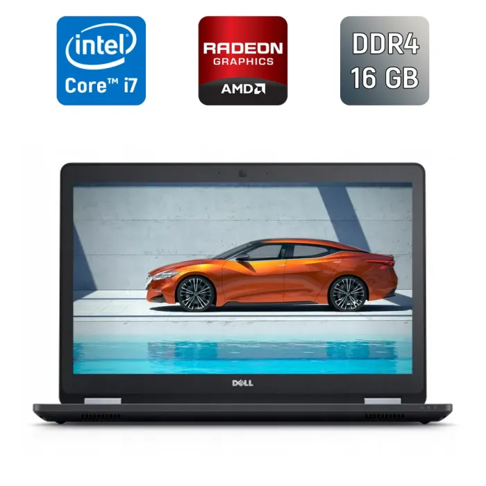 Ноутбук Dell Latitude E5570 / 15.6" (1366x768) TN / Intel Core i7-6820HQ (4 (8) ядра по 2.7 - 3.6 GHz) / 16 GB DDR4 / 512 GB SSD / AMD Radeon R7 M370, 2 GB GDDR5, 128-bit / VGA / WebCam / Windows 10 б/в - зображення 1
