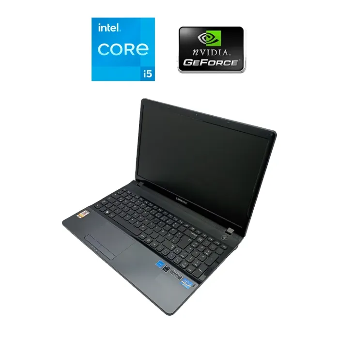 Ноутбук Samsung 300E / 15.6" (1366x768) TN / Intel Core i3-2350M (2 (4) ядра по 2.3 GHz) / 8 GB DDR3 / 500 GB HDD / nVidia GeForce GT 620M, 1 GB DDR3, 128-bit / WebCam б/в - зображення 1