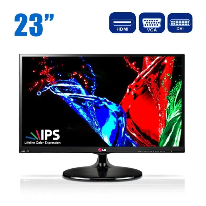 Монітор Б-клас LG Flatron 23EA63V-P / 23" (1920x1080) IPS / HDMI, DVI, VGA / VESA 75x75 б/в - зображення 1