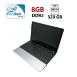 Ноутбук Acer Aspire E1-531 / 15.6" (1366x768) TN / Intel Pentium 2020M (2 ядра по 2.4 GHz) / 8 GB DDR3 / 320 GB HDD / Intel HD Graphics 2500 / WebCam б/в