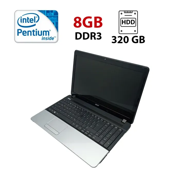 Ноутбук Acer Aspire E1-531 / 15.6" (1366x768) TN / Intel Pentium 2020M (2 ядра по 2.4 GHz) / 8 GB DDR3 / 320 GB HDD / Intel HD Graphics 2500 / WebCam б/в - зображення 1