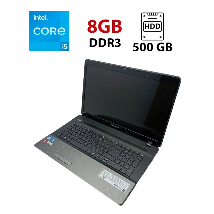 Ноутбук Acer LS173 / 17.3" (1600x900) TN / Intel Core i5-2450M (2 (4) ядра по 2.5 - 3.1 GHz) / 8 GB DDR3 / 500 GB HDD / AMD Radeon HD 7660G / WebCam б/в - зображення 1