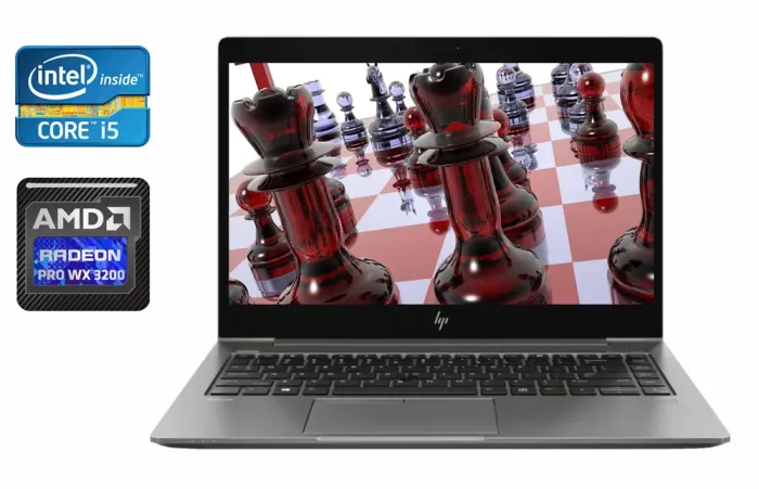 Мобільна робоча станція HP zBook 14u G6 / 14" (1920x1080) IPS / Intel Core i5-8265U (4 (8) ядра по 1.6 - 3.9 GHz) / 16 GB DDR4 / 256 GB SSD / AMD Radeon Pro WX 3200, 4 GB GDDR5, 128-bit / WebCam / TouchID / Windows 10 б/в - зображення 1