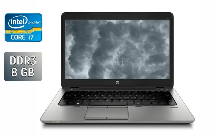 Ноутбук HP EliteBook 840 G1 / 14" (1600x900) TN / Intel Core i7-4600U (2 (4) ядра по 2.1 - 3.3 GHz) / 8 GB DDR3 / 240 GB SSD / Intel HD Graphics 4400 / Fingerprint / WebCam / Windows 10 б/в - зображення 1