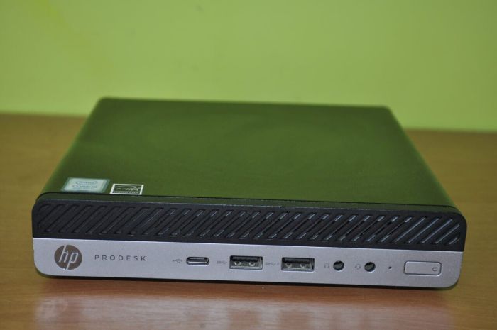 Неттоп HP ProDesk 600 G4 Desktop Mini USFF / Intel Core i3-8100T (4 ядра по 3.1 GHz) / 8 GB DDR4 / 256 GB SSD M.2 / Intel UHD Graphics 630 / Windows 11 Pro б/в - зображення 2