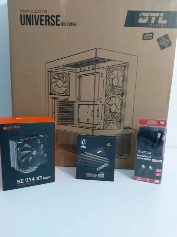 Ігровий ПК GTL Gaming Universe Black Tower / Intel Core i5-9500 (6 ядер по 3,0 - 4,4 ГГц) / 24 ГБ DDR4 / 256 ГБ SSD M.2 + 480 ГБ SSD + 500 ГБ HDD / nVidia GeForce GTX 1650 Super, 4 ГБ GDDR6, 128-біт / 530 Вт б/в - зображення 9