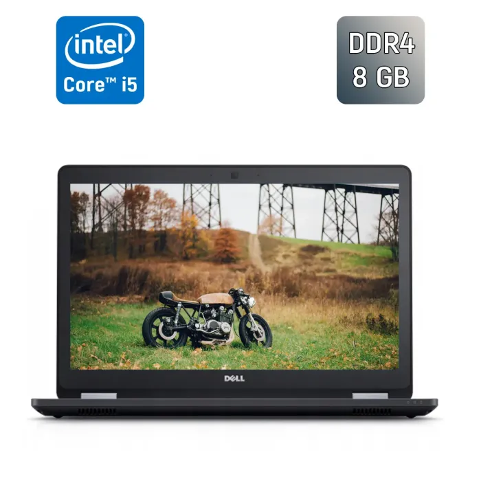 Ноутбук Б-клас Dell Latitude E5570 / 15.6" (1920x1080) IPS / Intel Core i5-6200U (2 (4) ядра по 2.3 - 2.8 GHz) / 8 GB DDR4 / 128 GB SSD / Intel HD Graphics 520 / WebCam / HDMI б/в - зображення 1