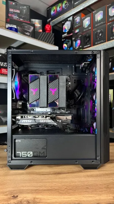 Збірка під замовлення: ігровий ПК MSI MAG Forge M100R Black Tower / AMD Ryzen 7 5700X3D (8 (16) ядер по 3.4 - 4.5 GHz) / 32 GB DDR4 / 2000 GB SSD M.2 / nVidia GeForce RTX 4070, 12 GB GDDR6X, 192-bit / 750W - зображення 7