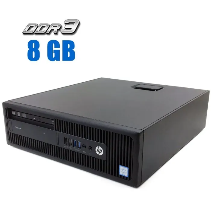 Комп'ютер HP ProDesk 600 G2 SFF / Intel Core i3-6100 (2 (4) ядра по 3.7 GHz) / 8 GB DDR3 / 240 GB SSD / Intel HD Graphics 530 / USB 3.0 / Com Port б/в - зображення 1