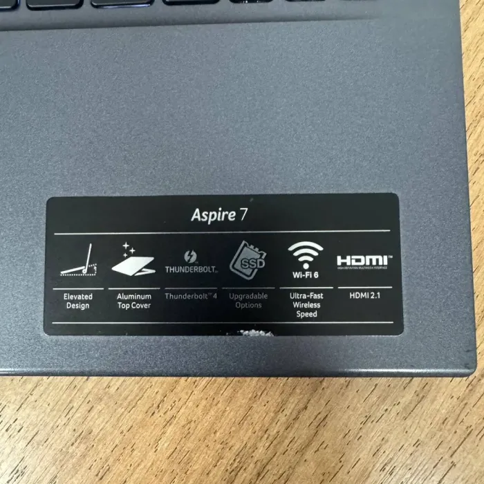 Ноутбук Б-клас Acer Aspire 7 A715-76 / 15.6" (1920x1080) IPS / Intel Core i7-12700H (14 (20) ядер по 3.5 - 4.7 GHz) / 16 GB DDR4 / 512 GB SSD / Intel Iris Xe Graphics / WebCam б/в - зображення 9