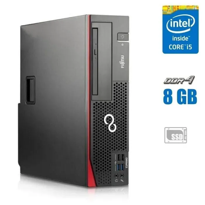 Комп'ютер Fujitsu Esprimo D757 SFF / Intel Core i5-6600 (4 ядра по 3.3 - 3.9 GHz) / 8 GB DDR4 / 240 GB SSD / Intel HD Graphics 530 б/в - зображення 1