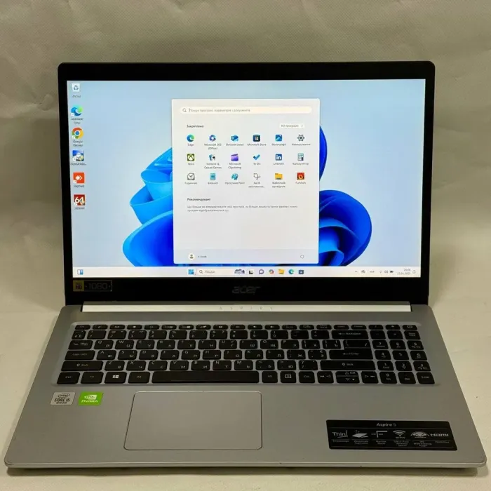 Ноутбук Б-клас Acer Aspire 5 A515-55G / 15.6" (1920x1080) IPS / Intel Core i5-1035G1 (4 (8) ядра по 1.0 - 3.6 GHz) / 20 GB DDR4 / 256 GB SSD M.2 / nVidia GeForce MX350, 2 GB GDDR5, 64-bit / WebCam б/в - зображення 2