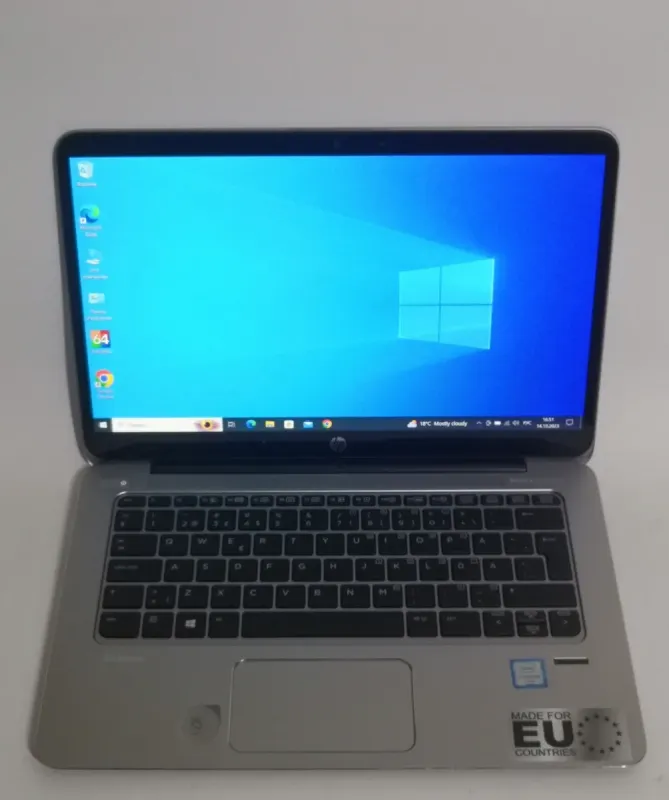 Ультрабук Б-клас HP EliteBook 1030 G1 / 13.3" (1920x1080) IPS / Intel Core m5-6Y54 (2 (4) ядра по 1.1 - 2.7 GHz) / 8 GB DDR3 / 256 GB SSD / Intel HD Graphics 515 / WebCam / HDMI / Windows 10 Pro б/в - зображення 2