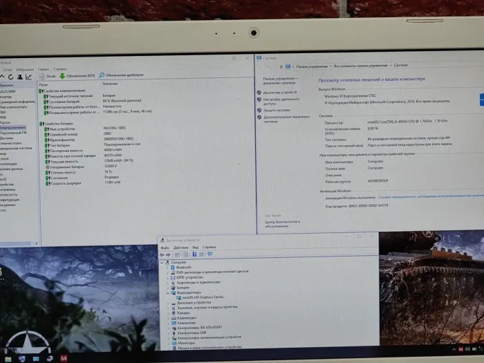 Ноутбук Б-клас Toshiba Satellite C70 / 17.3" (1600x900) TN / Intel Core i3-4005U (2 (4) ядра по 1.7 GHz) / 8 GB DDR3 / 256 GB SSD / Intel HD Graphics 4400 / WebCam б/в - зображення 5