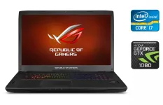 Ігровий ноутбук Asus ROG Strix GL702VI / 17.3" (1920x1080) IPS / Intel Core i7-7700HQ (4 (8) ядра по 2.8 - 3.8 GHz) / 16 GB DDR4 / 512 GB SSD / nVidia GeForce GTX 1080, 8 GB GDDR5X, 256-bit / WebCam / HDMI б/в