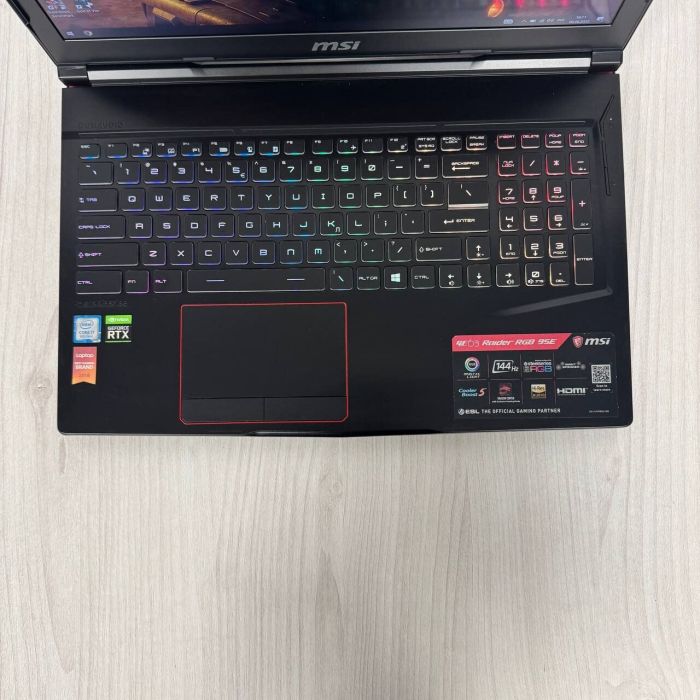 Ігровий ноутбук Б-клас MSI Raider GE63 RGB 9SE / 15.6" (1920x1080) IPS / Intel Core i7-9750H (6 (12) ядер по 2.6 - 4.5 GHz) / 16 GB DDR4 / 512 GB SSD NVMe / nVidia GeForce RTX 2060, 6 GB GDDR6, 192-bit / WebCam б/в - зображення 8