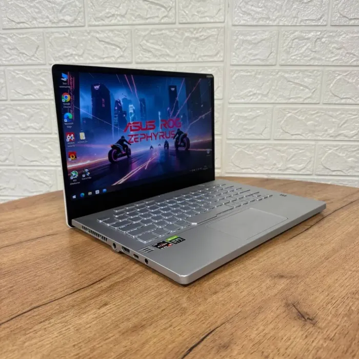 Ігровий ультрабук Б-клас Asus ROG Zephyrus G14 GA401IV / 14" (1920x1080) IPS / AMD Ryzen 9 4900HS (8 (16) ядер по 3.0 - 4.3 GHz) / 16 GB DDR4 / 1000 GB SSD NVMe / nVidia GeForce RTX 2060 Max-Q, 6 GB GDDR6, 192-bit б/в - зображення 4