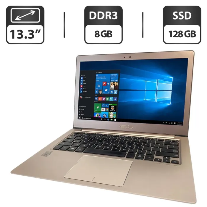 Ноутбук Б-клас Asus ZenBook UX303L / 13.3" (1366x768) TN / Intel Core i5-5200U (2 (4) ядра по 2.2 - 2.7 GHz) / 8 GB DDR3 / 128 GB SSD / Intel HD Graphics 5500 / WebCam б/в - зображення 1