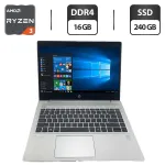 Ноутбук HP ProBook 445 G7 / 14" (1920x1080) IPS / AMD Ryzen 3 4300U (4 ядра по 2.7 - 3.7 GHz) / 16 GB DDR4 / 240 GB SSD / AMD Radeon Graphics / WebCam б/в