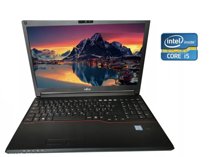 Ноутбук Б-класс Fujitsu LifeBook E556 / 15.6" IPS / Intel Core i5-6300U (2(4) ядра по 2.4-3GHz) / 8GB DDR4 / 240GB SSD / HD Graphics 520 / WebCam / Win 10 б/в - зображення 1