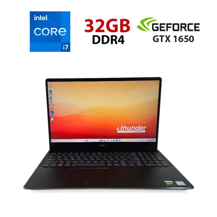 Ігровий ультрабук Dell Vostro 7590 / 15,6" (1920x1080) IPS / Intel Core i7-9750H (6 (12) ядер по 2,6 - 4,5 ГГц) / 32 ГБ DDR4 / 1000 ГБ SSD / nVidia GeForce GTX 1650, 4 ГБ GDDR5, 128-біт / Веб-камера б/в - зображення 1