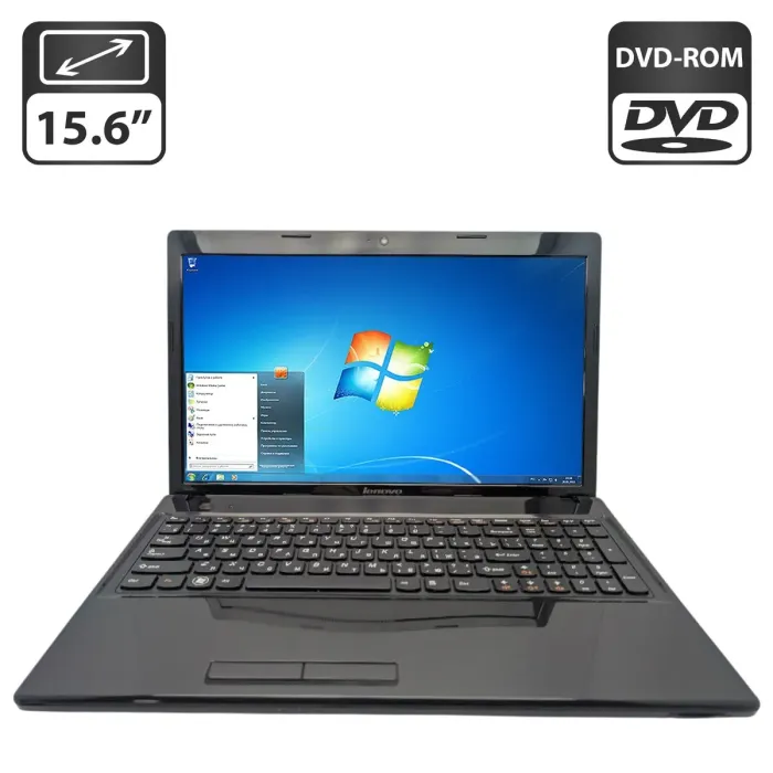 Ноутбук Lenovo IdeaPad G585 / 15.6" (1366x768) TN / AMD E1-1200 (2 ядра по 1.4 GHz) / 6 GB DDR3 / 500 GB HDD / AMD Radeon HD 7310 Graphics / WebCam / DVD-ROM б/в - зображення 1
