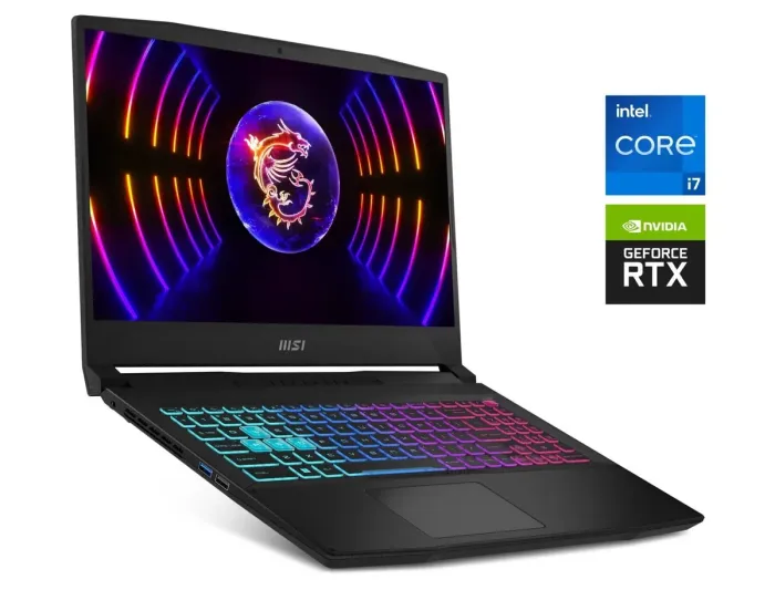 Ігровий ноутбук Б-клас MSI Katana 15 B12VGK / 15.6" (1920x1080) IPS / Intel Core i7-12650H (10 (16) ядер по 3.5 - 4.7 GHz) / 32 GB DDR5 / 1000 GB SSD / nVidia GeForce RTX 4070, 8 GB GDDR6, 128-bit / WebCam б/в - зображення 1