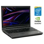 Мобільна робоча станція Б-класу Lenovo ThinkPad W540 / 15.6" (1920x1080) TN / Intel Core i7-4710MQ (4 (8) ядра по 2,5 - 3,5 ГГц) / 8 ГБ DDR3 / 256 ГБ SSD / nVidia Quadro K1100M, 2 ГБ GDDR5, 128-біт / WebCam / DVD-ROM / Win 10 Pro б/в