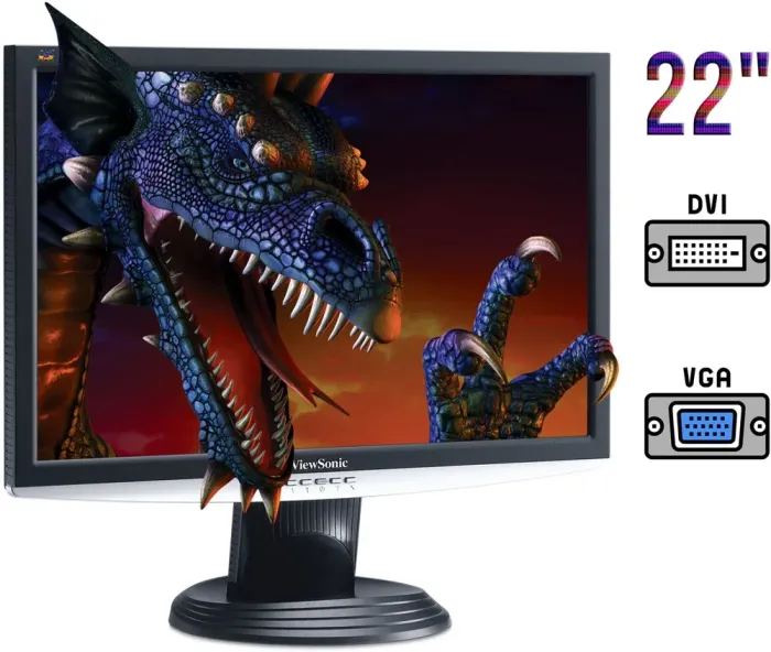 Монітор ViewSonic VX2240W / 22" (1680x1050) TN / DVI, VGA / VESA 100x100 б/в - зображення 1