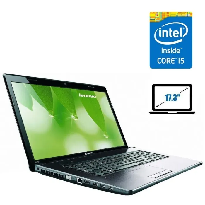 Ноутбук Lenovo G780 / 17.3" TN / Core i5-3230M (2(4) ядра по 2.6-3.2GHz) / 4GB DDR3 / 120GB SSD / HD Graphics 4000 / WebCam б/в - зображення 1