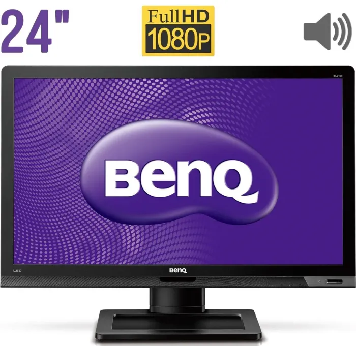 Монітор BenQ BL2400 / 24" (1920x1080) VA / VGA, DVI, DisplayPort / Вбудовані колонки 2x 1W / VESA 100x100 б/в - зображення 1